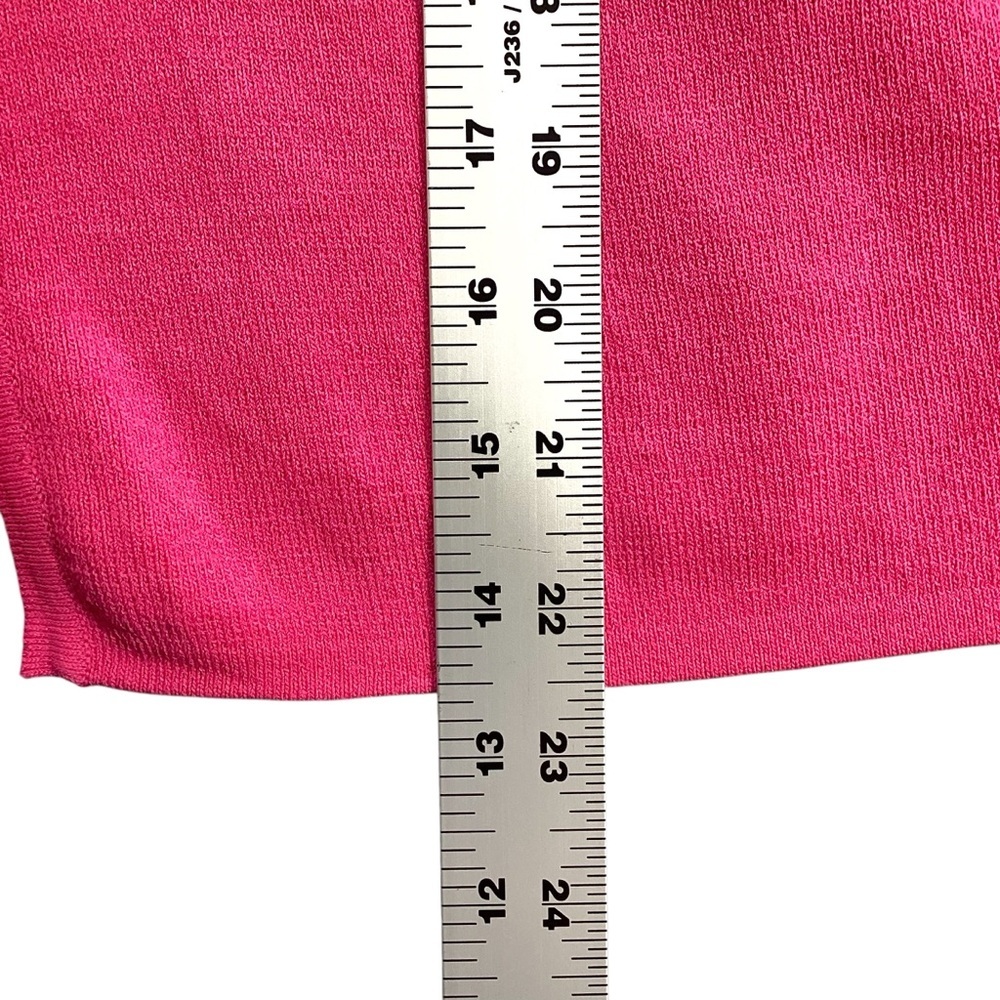 Studio I Viscose Knit One Button Fuchsia Pink Car… - image 8
